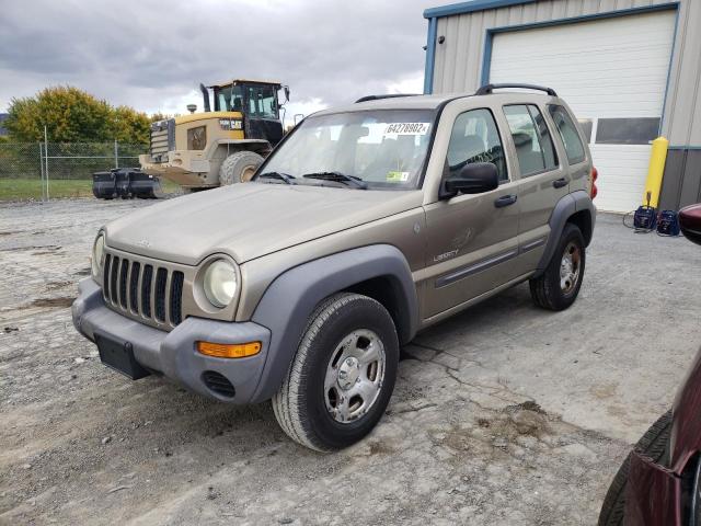 1J4GL48KX4W248630 - 2004 JEEP LIBERTY SP TAN photo 2