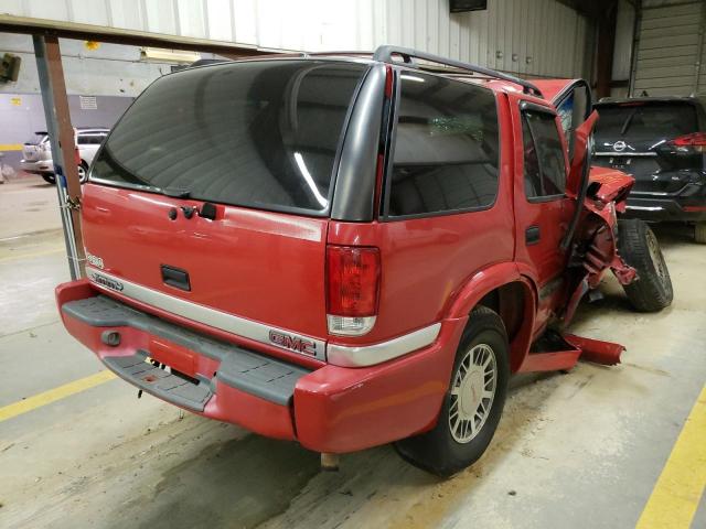 1GKDT13W7X2535800 - 1999 GMC JIMMY RED photo 4