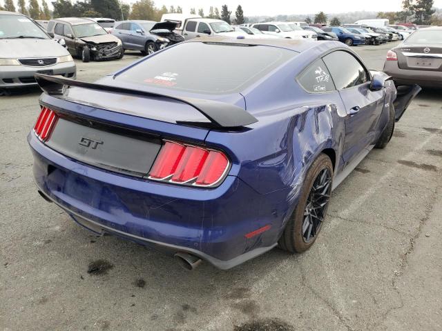 1FA6P8CF0F5355675 - 2015 FORD MUSTANG GT BLUE photo 4