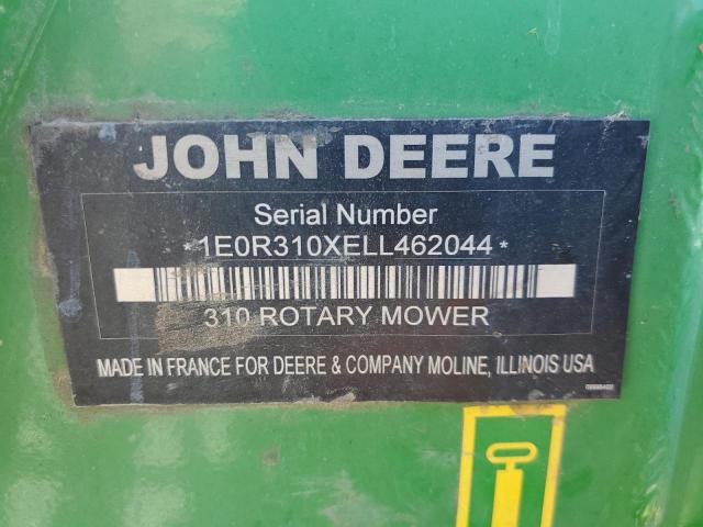 1E0R310XELL462044 - 2020 JOHN DEERE MOWER GREEN photo 10