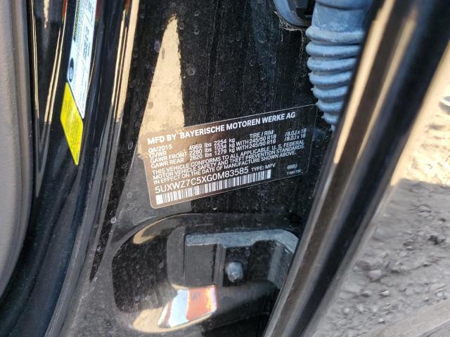 5UXWZ7C5XG0M83585 - 2016 BMW X3 SDRIVE2 BLACK photo 10