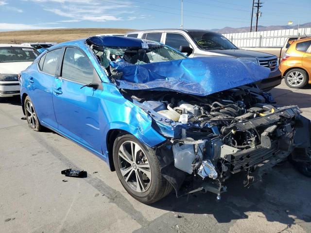 3N1AB8CV8LY302220 - 2020 NISSAN SENTRA SV BLUE photo 1