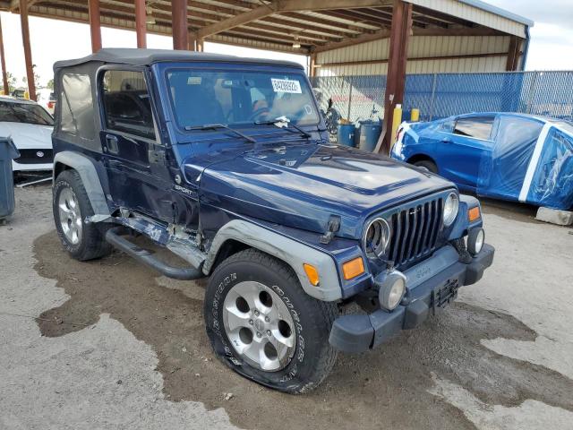 1J4FA49S95P336581 - 2005 JEEP WRANGLER S BLUE photo 1