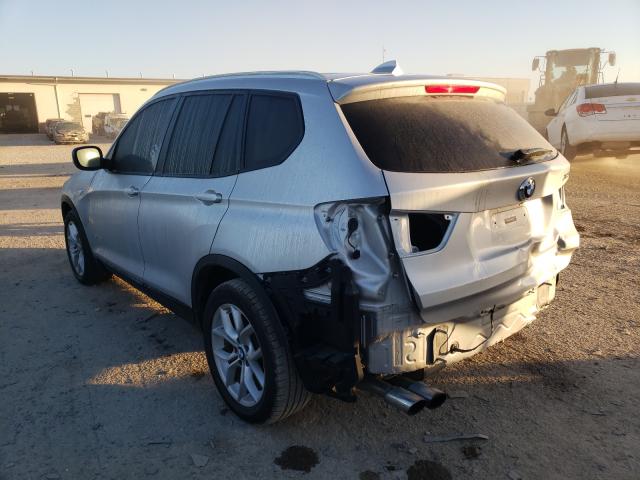 5UXWX7C58CL975532 - 2012 BMW X3 XDRIVE3 SILVER photo 3