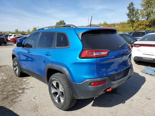 1C4PJMBS1HW590185 - 2017 JEEP CHEROKEE T BLUE photo 3