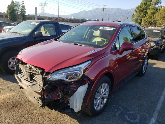 LRBFXBSA0HD201455 - 2017 BUICK ENVISION E BURGUNDY photo 2