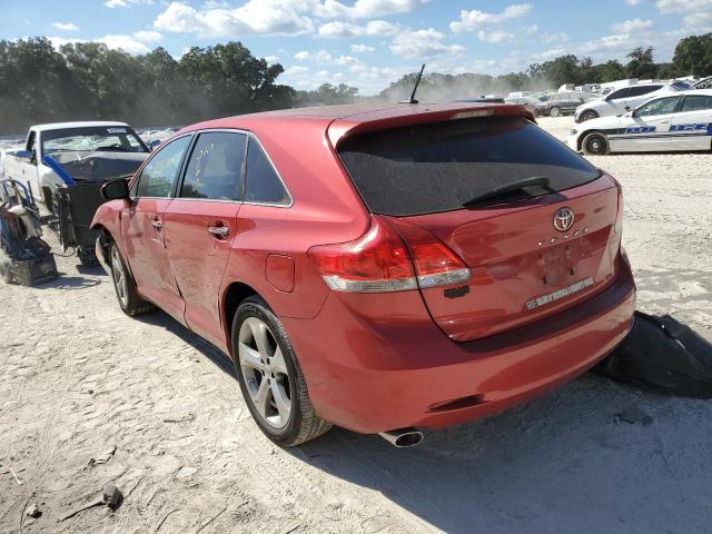 4T3ZK3BB3AU026638 - 2010 TOYOTA VENZA RED photo 3