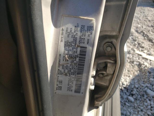 JT3GN87R8Y0140753 - 2000 TOYOTA 4RUNNER LI SILVER photo 10