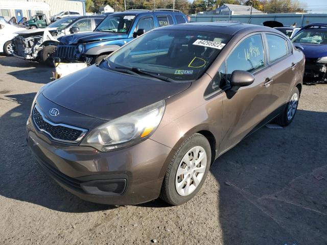 KNADN4A30C6058157 - 2012 KIA RIO EX BROWN photo 9