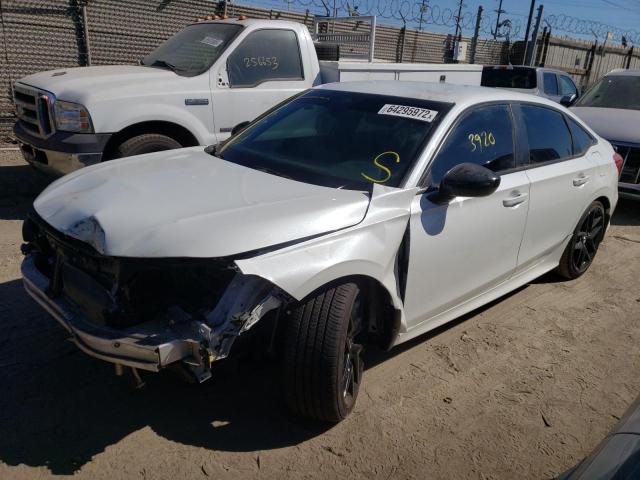2HGFE2F53NH581833 - 2022 HONDA CIVIC SPOR WHITE photo 2