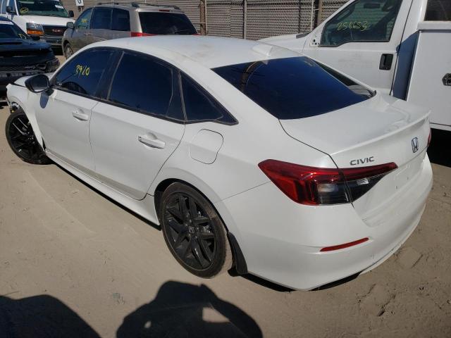 2HGFE2F53NH581833 - 2022 HONDA CIVIC SPOR WHITE photo 3