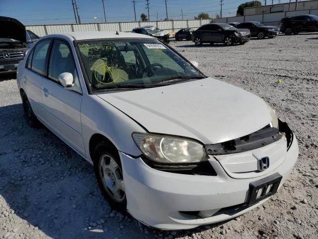 JHMES96645S014056 - 2005 HONDA CIVIC HYBR WHITE photo 1