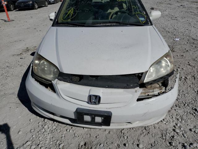 JHMES96645S014056 - 2005 HONDA CIVIC HYBR WHITE photo 9