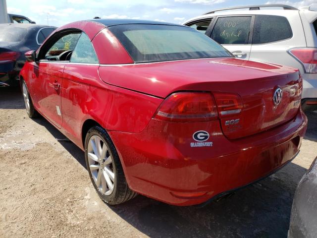 WVWBW7AH9CV006603 - 2012 VOLKSWAGEN EOS KOMFOR 红色 照片 3