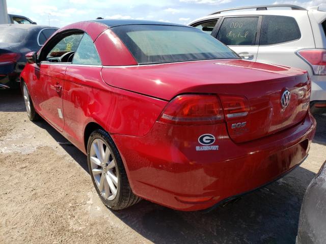 WVWBW7AH9CV006603 - 2012 VOLKSWAGEN EOS KOMFOR RED photo 3