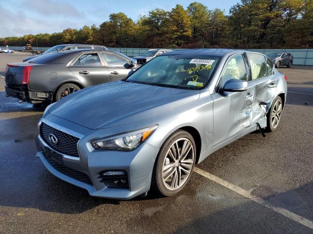 JN1EV7AR3HM834378 - 2017 INFINITI Q50 PREMIU BLUE photo 2