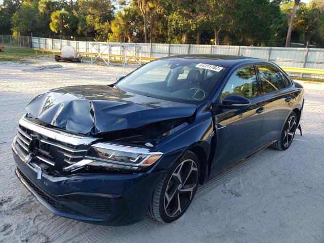 1VWMA7A30LC008003 - 2020 VOLKSWAGEN PASSAT R-L BLUE photo 2