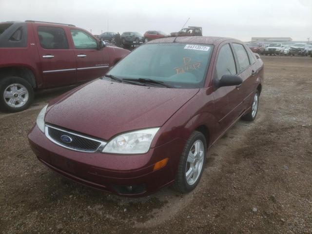 1FAHP34N77W124317 - 2007 FORD FOCUS ZX4 BURGUNDY photo 2