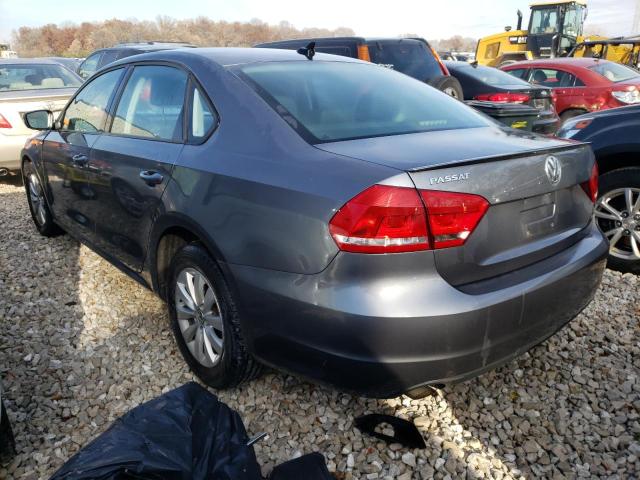 1VWAH7A31EC020808 - 2014 VOLKSWAGEN PASSAT S GRAY photo 3