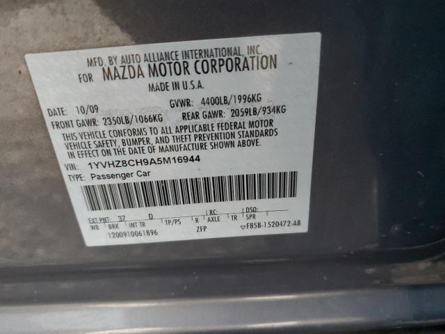 1YVHZ8CH9A5M16944 - 2010 MAZDA 6 I GRAY photo 10