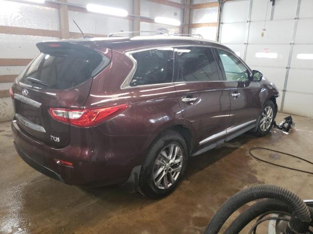 5N1AL0MM4DC303629 - 2013 INFINITI JX35 BURGUNDY photo 4