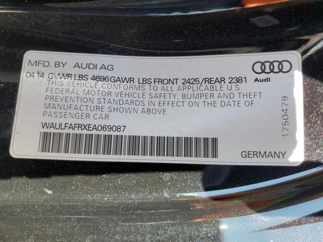 WAULFAFRXEA069087 - 2014 AUDI A5 PREMIUM BLACK photo 10