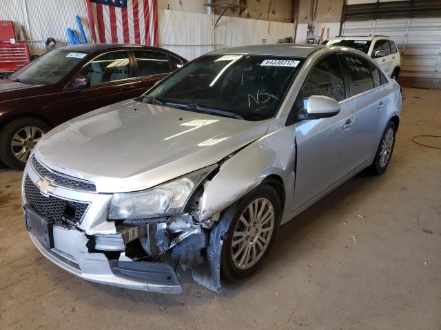 1G1PK5SCXC7110507 - 2012 CHEVROLET CRUZE SILVER photo 2