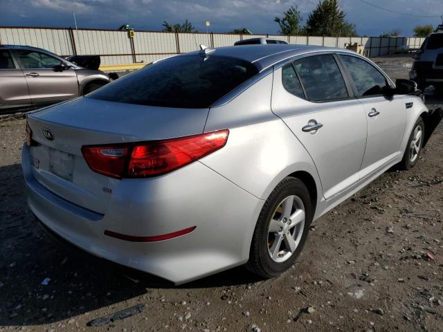 5XXGM4A72FG393190 - 2015 KIA OPTIMA SILVER photo 4