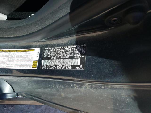 JTKDE167X80220716 - 2008 TOYOTA SCION TC 黑色 照片 10