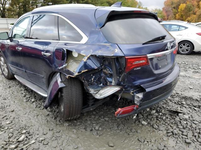 5FRYD4H88EB023204 - 2014 ACURA MDX ADVANC BLUE photo 9