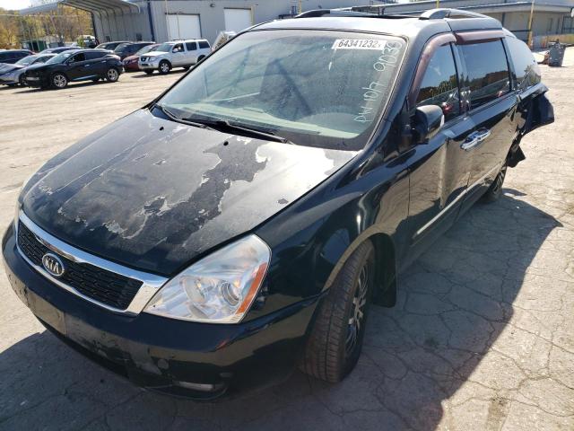 KNDMH4C70B6409030 - 2011 KIA SEDONA BLACK photo 2