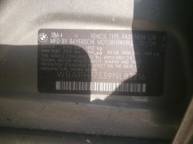 WBAPH77539NL82216 - 2009 BMW 28I BEIGE photo 10