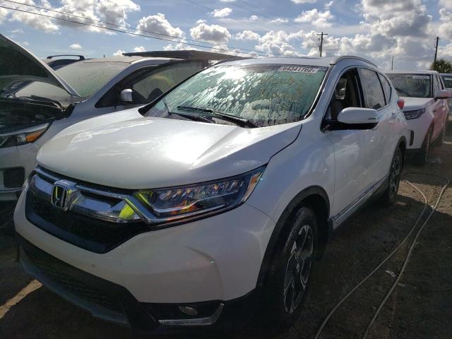 7FARW1H90KE008882 - 2019 HONDA CR-V TOURI WHITE photo 2