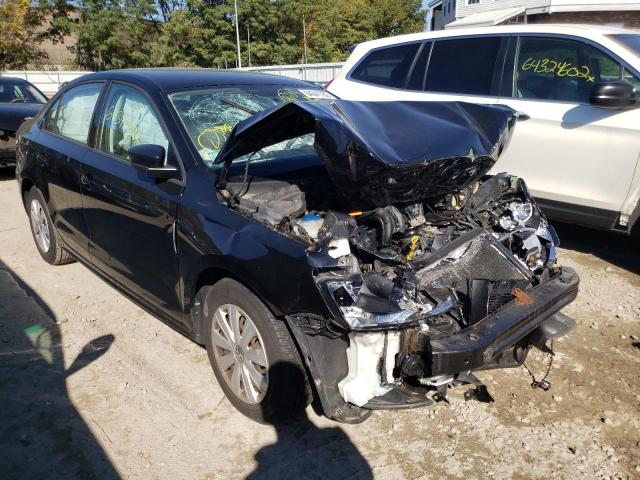 3VW2K7AJ1EM319427 - 2014 VOLKSWAGEN JETTA BASE BLACK photo 1