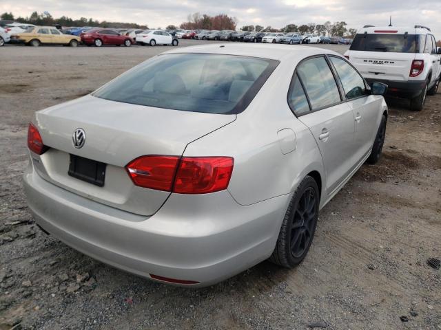 3VW2K7AJ4CM345744 - 2012 VOLKSWAGEN JETTA BASE SILVER photo 4