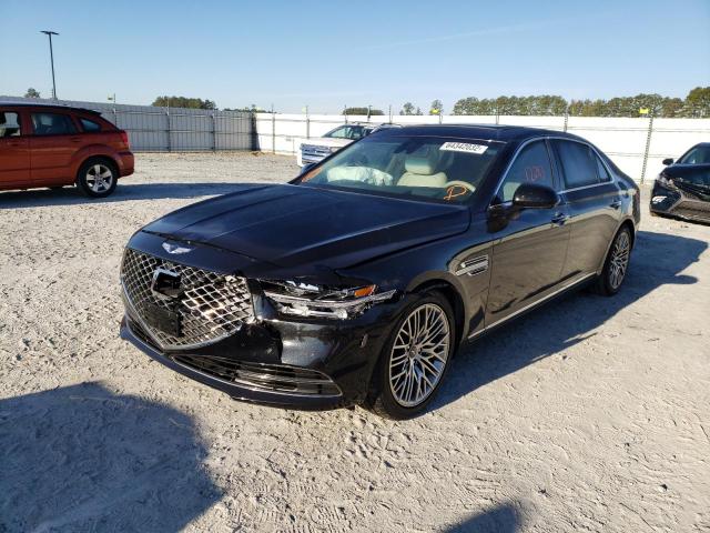 KMTF54PH0MU086196 - 2021 GENESIS G90 ULTIMA BLACK photo 2