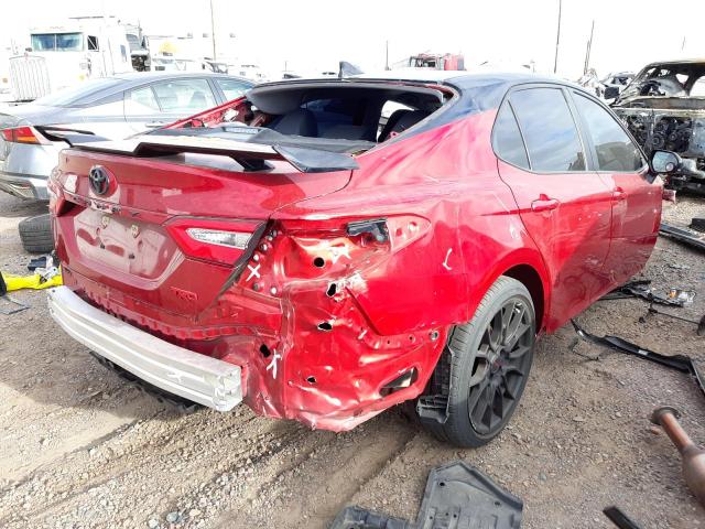 4T1NZ1AK7LU042739 - 2020 TOYOTA CAMRY TRD RED photo 4