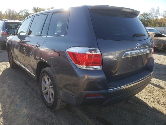 5TDZA3EH3BS010154 - 2011 TOYOTA HIGHLANDER GRAY photo 3