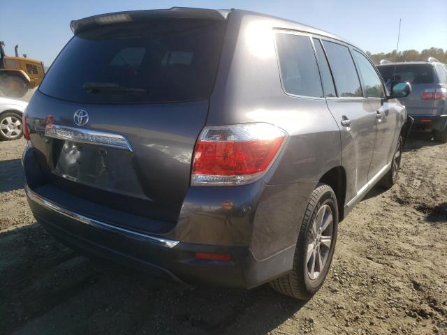 5TDZA3EH3BS010154 - 2011 TOYOTA HIGHLANDER GRAY photo 4