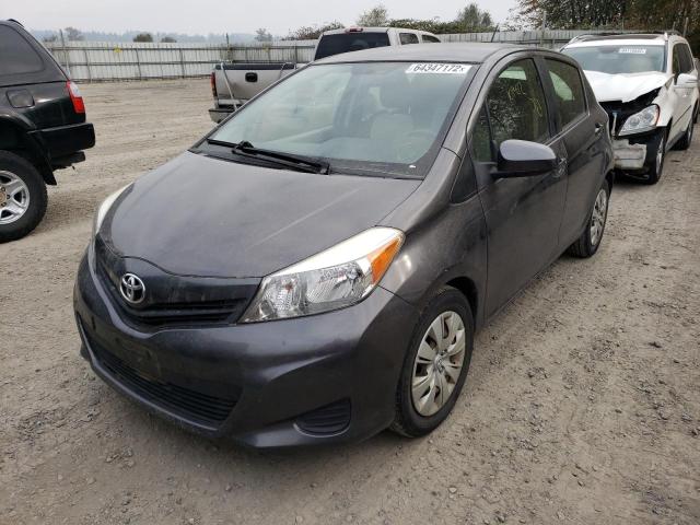 JTDKTUD33CD531184 - 2012 TOYOTA YARIS GRAY photo 2