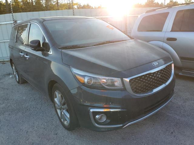 KNDME5C16F6037743 - 2015 KIA SEDONA SXL BLUE photo 1