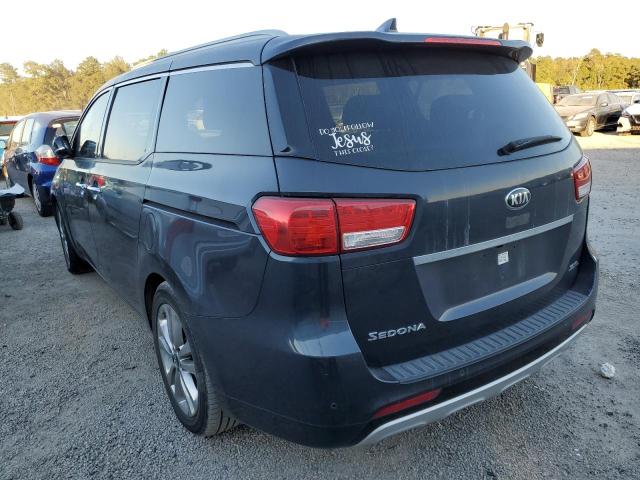 KNDME5C16F6037743 - 2015 KIA SEDONA SXL BLUE photo 3