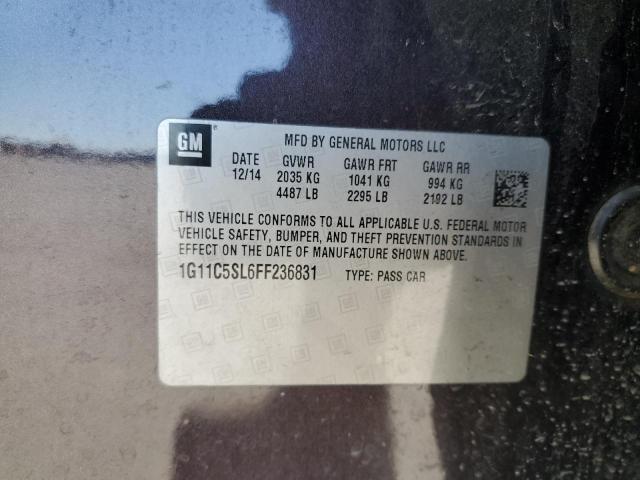 1G11C5SL6FF236831 - 2015 CHEVROLET MALIBU 1LT 紫色 照片 12