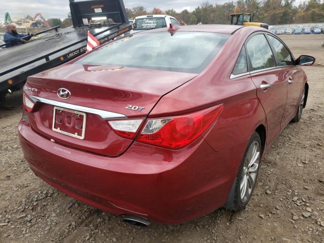 5NPEC4AB4CH427239 - 2012 HYUNDAI SONATA SE RED photo 4