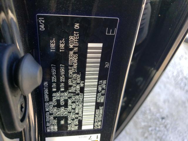 JTJDARBZ8M2194007 - 2021 LEXUS NX 300 BAS 黑色 照片 10