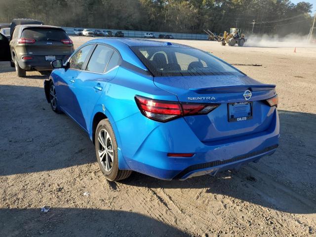 3N1AB8CV6NY263470 - 2022 NISSAN SENTRA SV BLUE photo 3