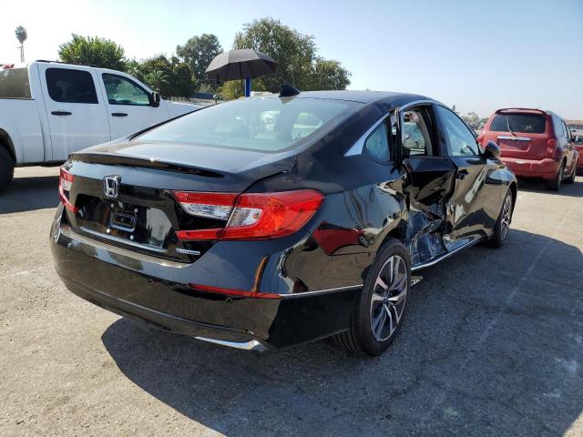 1HGCV3F58NA028621 - 2022 HONDA ACCORD HYB BLACK photo 4