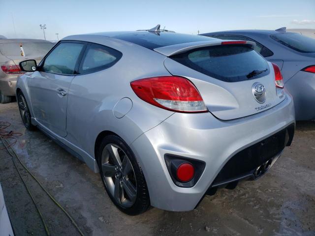 KMHTC6AE7EU185015 - 2014 HYUNDAI VELOSTER T SILVER photo 3