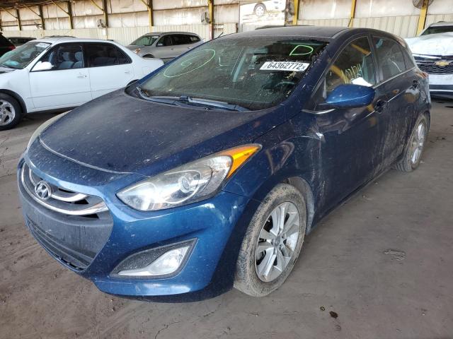 KMHD35LH6EU211822 - 2014 HYUNDAI ELANTRA GT BLUE photo 2