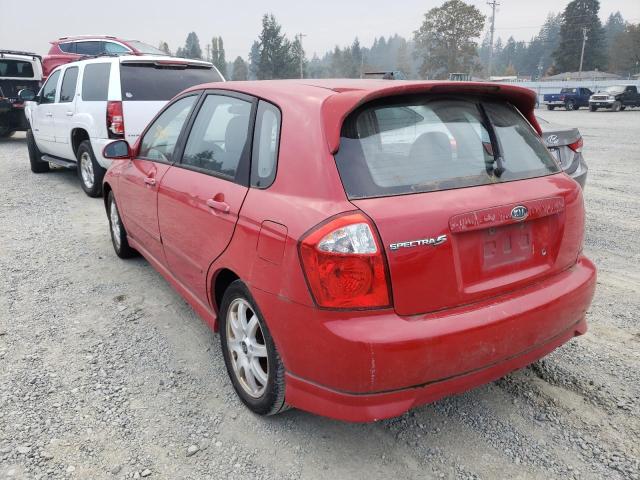 KNAFE161955106990 - 2005 KIA SPECTRA5 RED photo 3